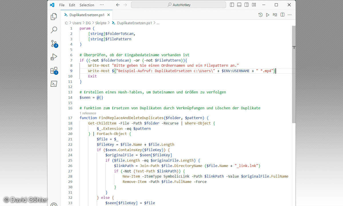 Skripte mit ChatGPT erstellen - Screenshot Dubletten ersetzten ChatGPT