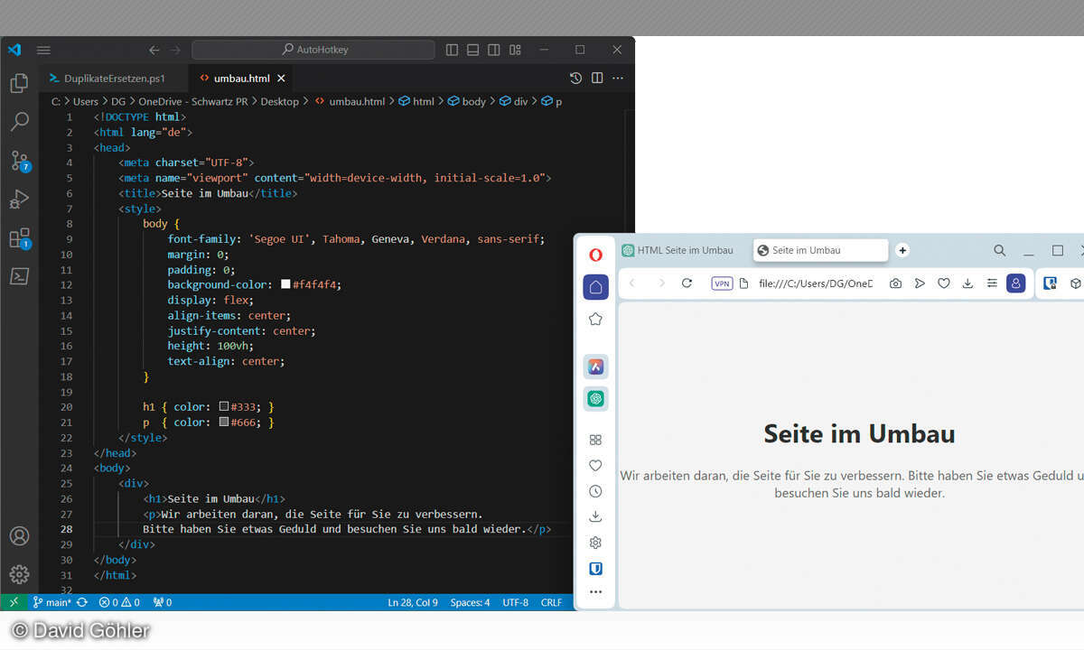 Skripte mit ChatGPT erstellen - Screenshot ChatGPT Copy Code Button