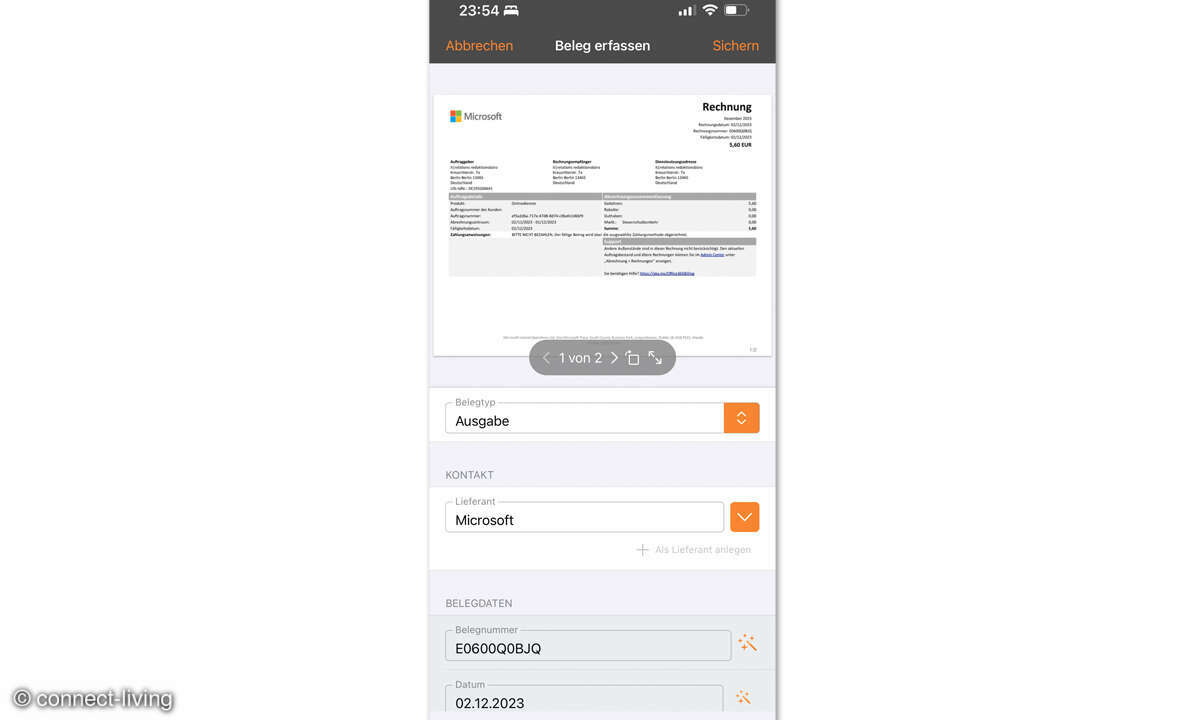 Buchhaltungskomplettlösungen Screenshot: Lexoffice XL