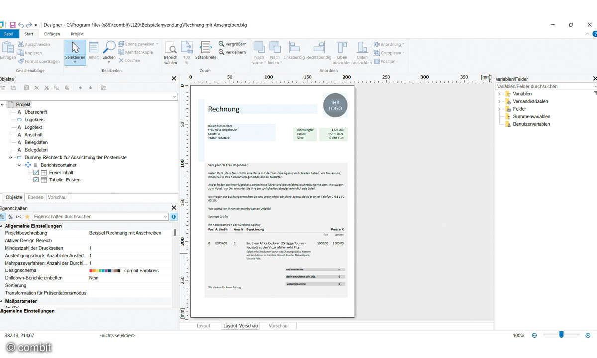Online_combit-List-Label_Screenshot_Rechnung
