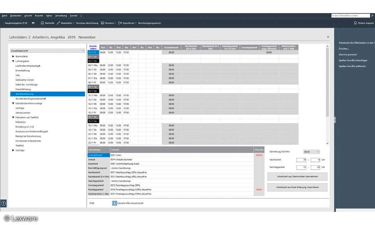 Online_lexware-lohn-gehalt-2024_Screenshot-Zeiterfassung