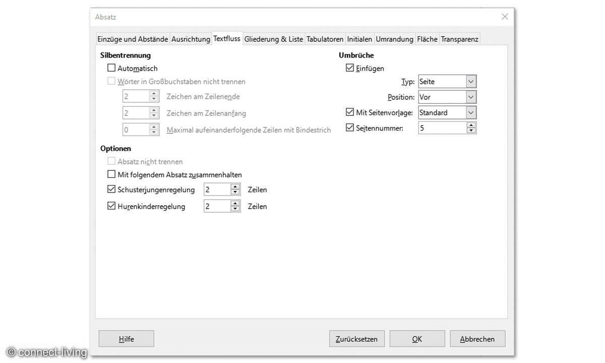 Kopf- & Fußzeilen in Text und Tabellen - Nummerierung beliebig LibreOffice