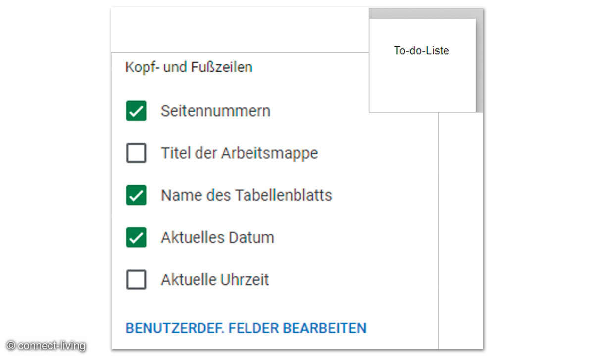 Kopf- & Fußzeilen in Text und Tabellen - Screenshot Tipp Kopf Fuss Register Google Tabellen
