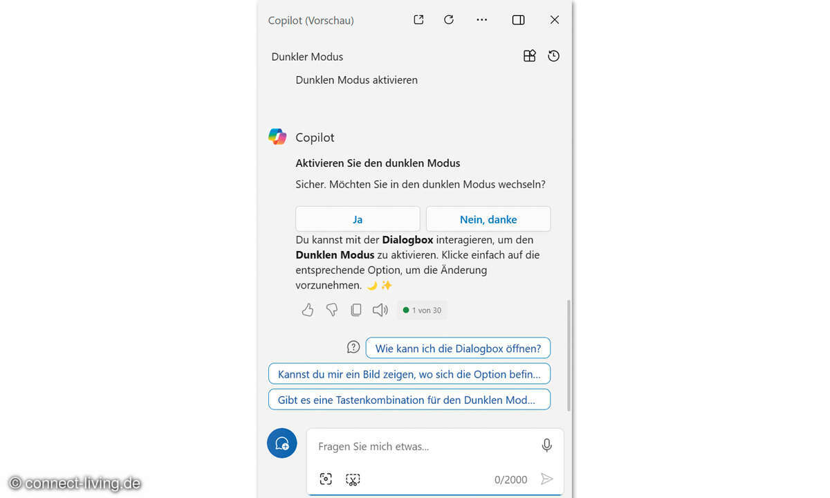 Windows Copilot: Screenshot Eistellungen ändern