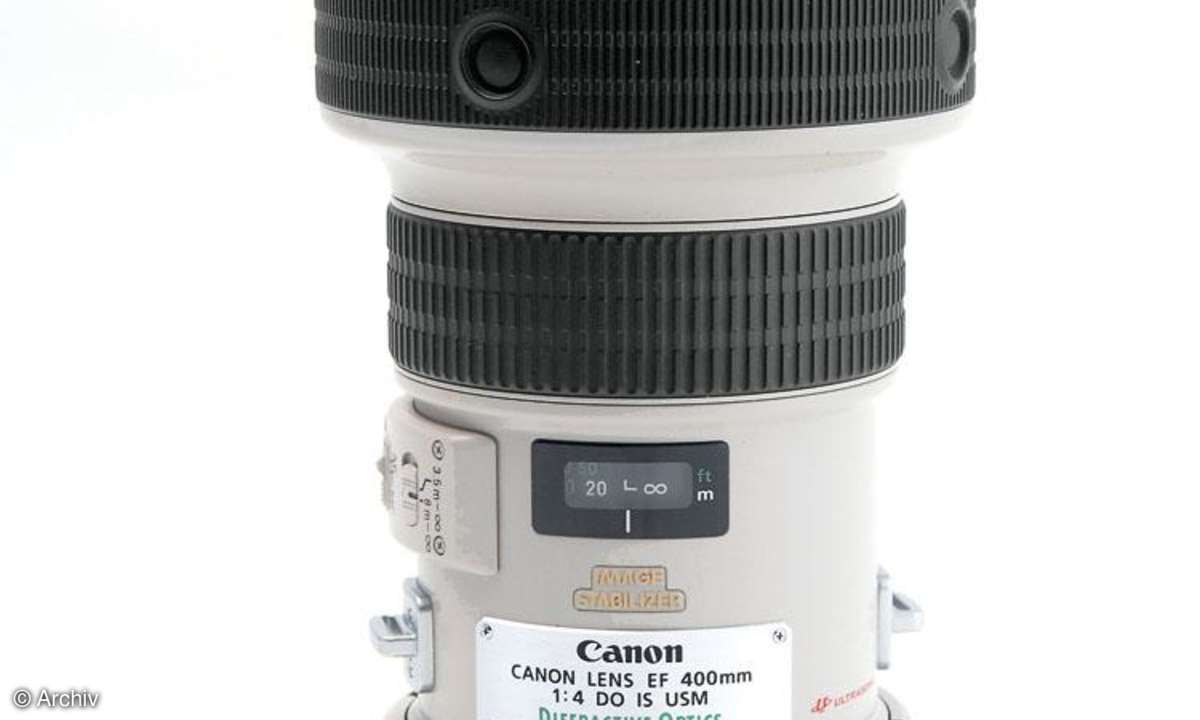 Canon EF 4/400 mm DO IS USM an Canon EOS 450D