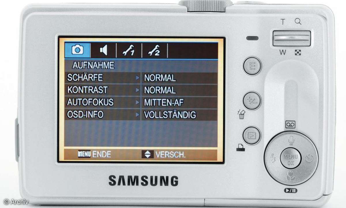 Samsung D75 Rückseite/ Display