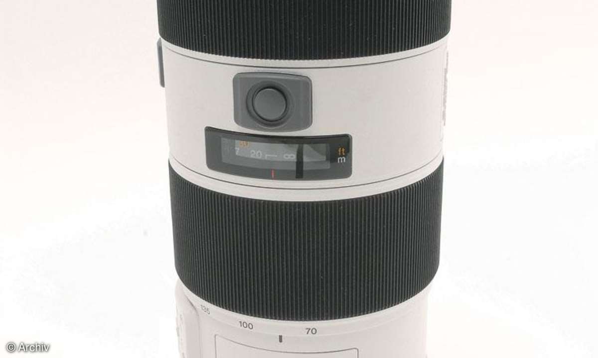 Sony SAL 2,8/70-200 mm G SSM an Sony Alpha 350