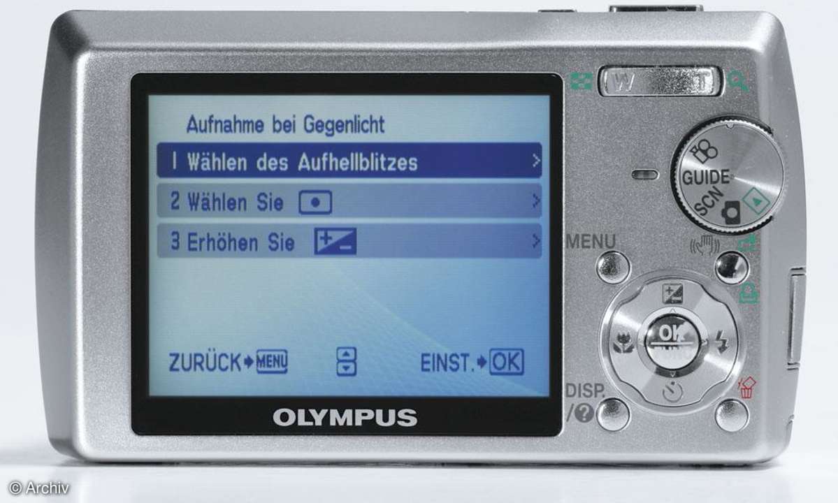Olympus µ-Digital 1000 Bedienelemente