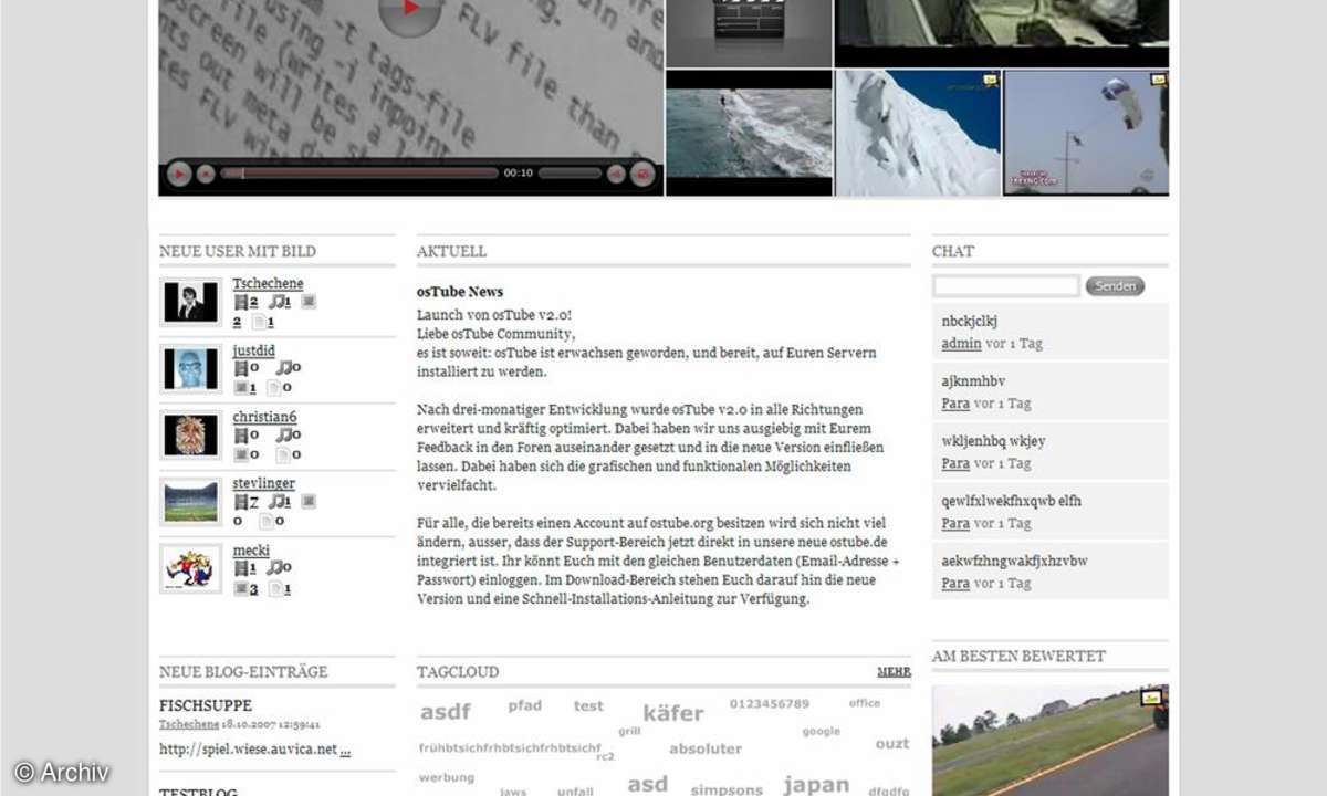 osTube: Multimedia-Portal