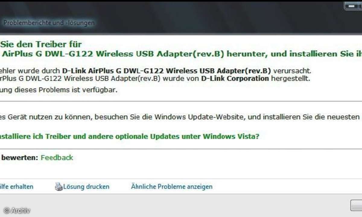 Windows Vista: Treiber stabilisieren System