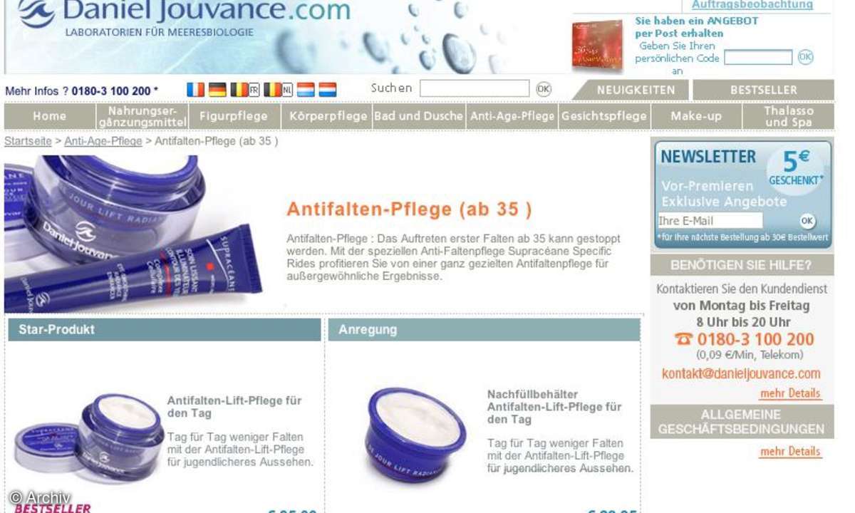 Antifaltenpflege von DanielJouvance.com