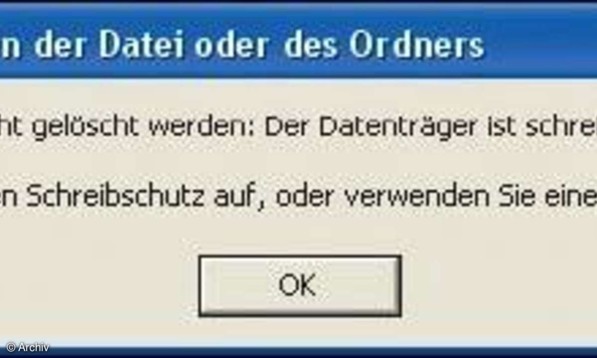 Windows XP: Schreibverbot für USB-Sticks