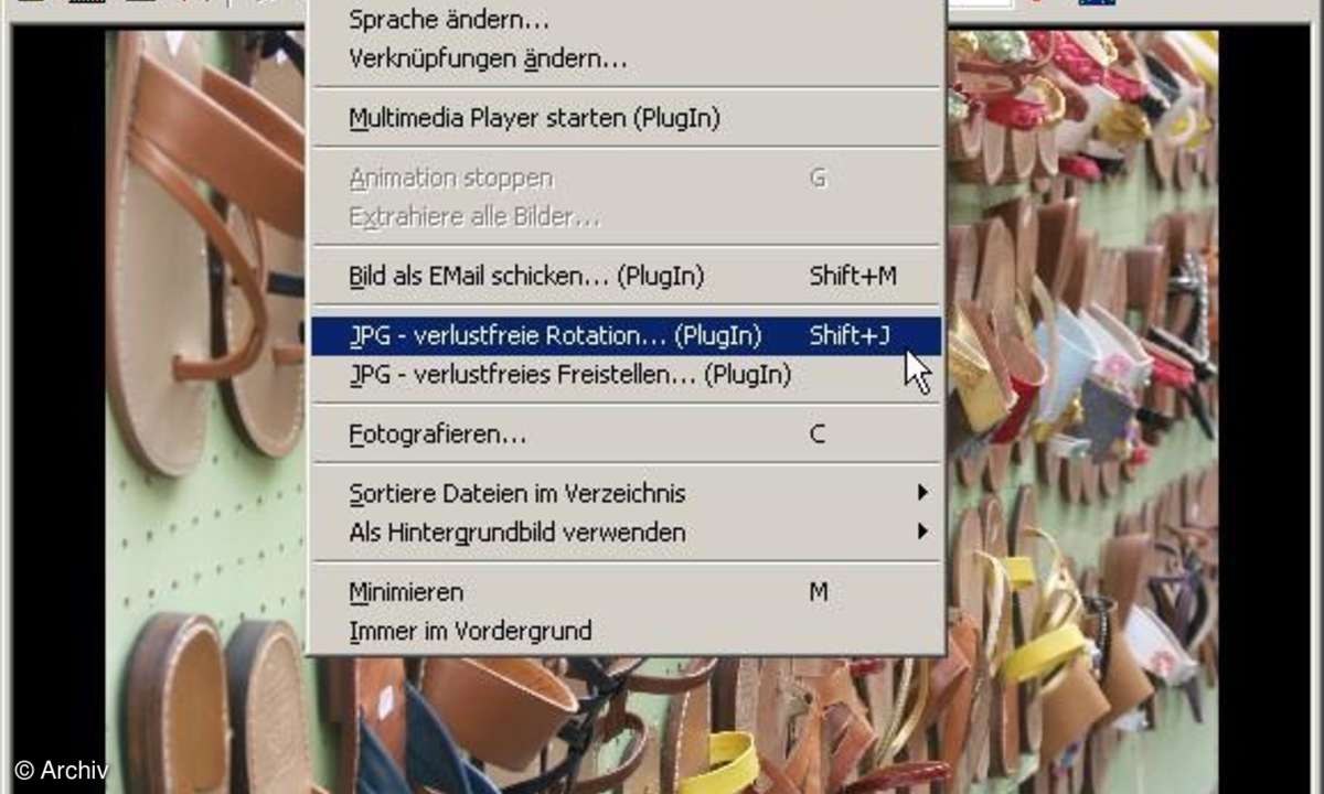 IrfanView - JPG - Verlustfreie Rotation