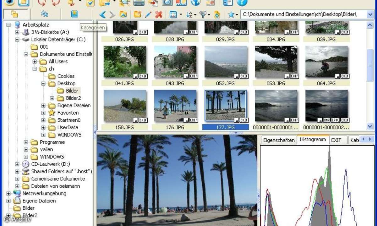 XnView - Histogramm