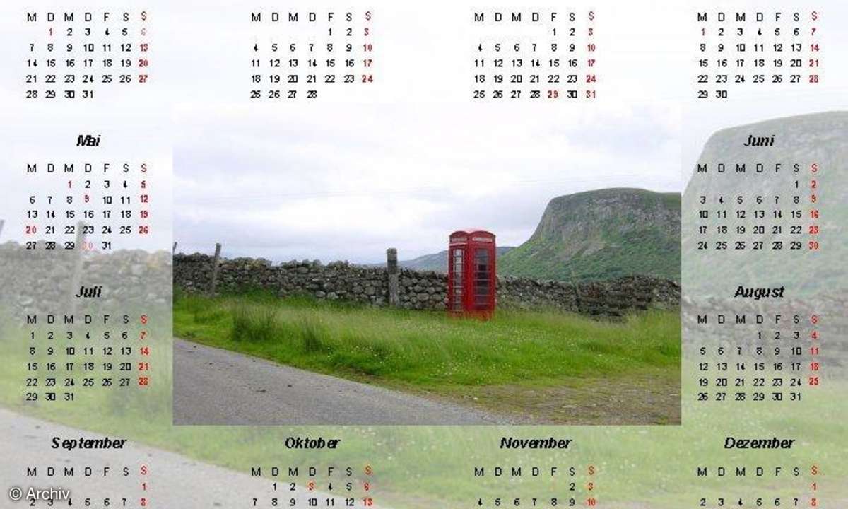 OpenOffice.org: Jahreskalender