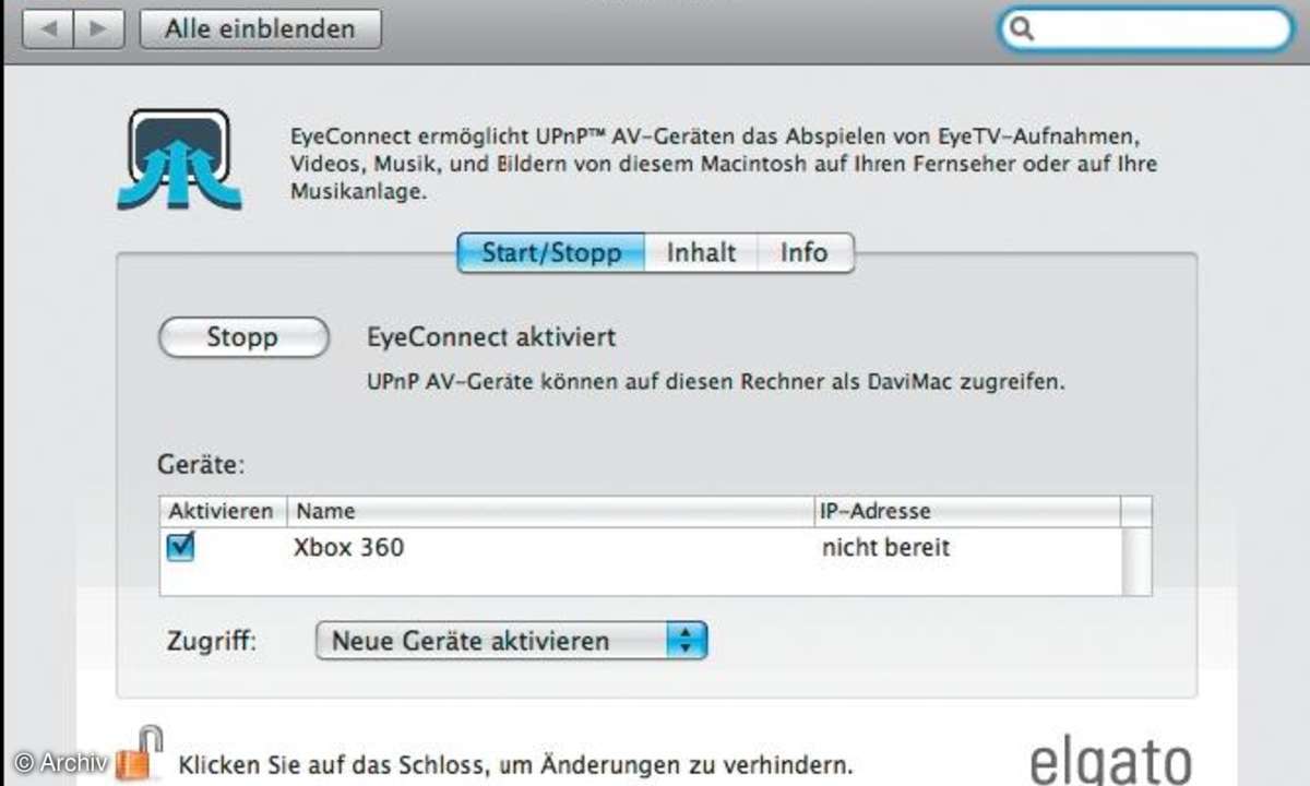 Home Server: Mac mini mit Elgato EyeConnect
