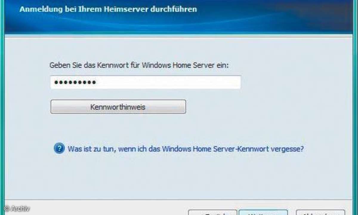 Windows Home Server-Connector installieren