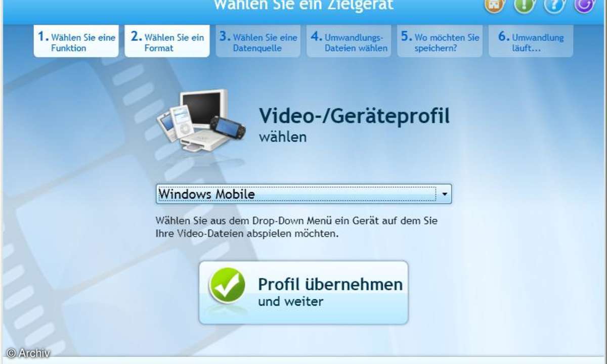Formatwandler 360: Test
