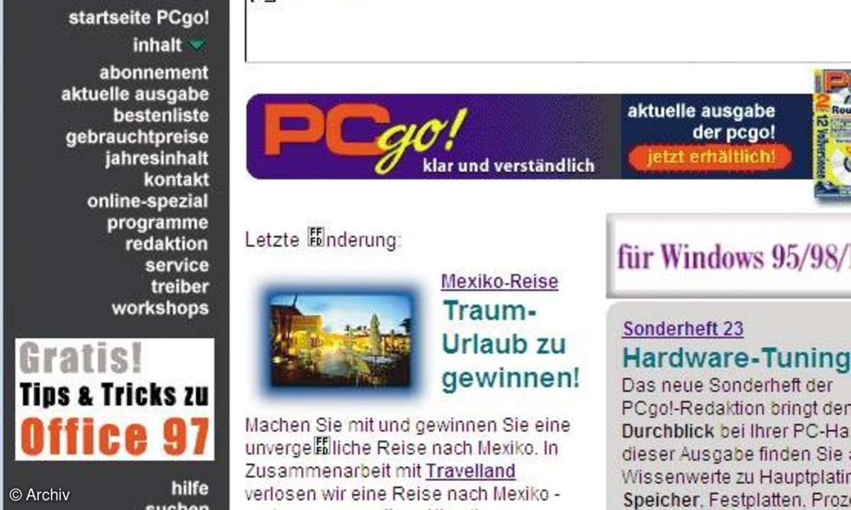 Online-Zeitmaschine Archive.org