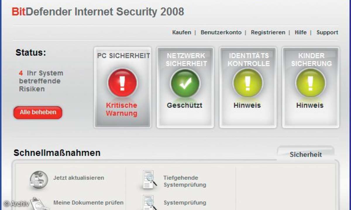 Vergleichstest: Internet Security Suiten 2008