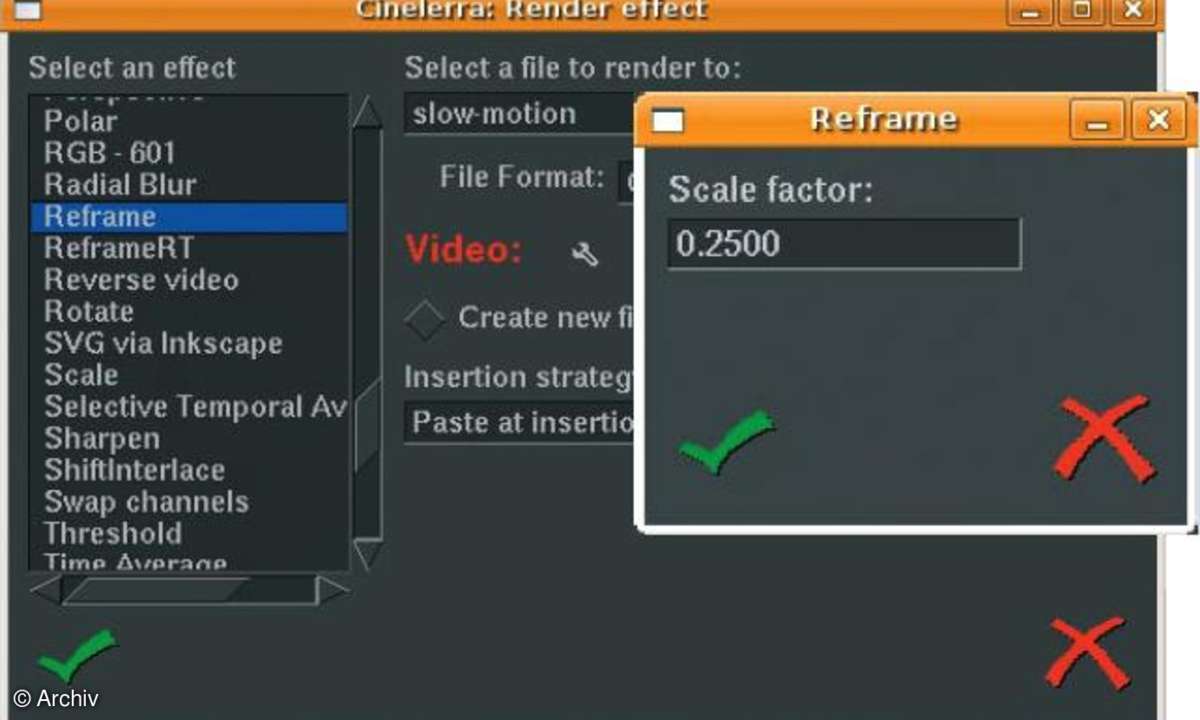 Linux-Videoschnitt mit Cinelerra