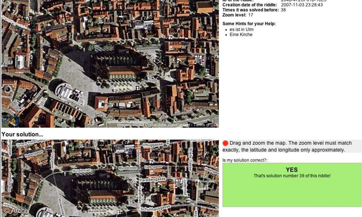 Coole Websites: placeSpotting