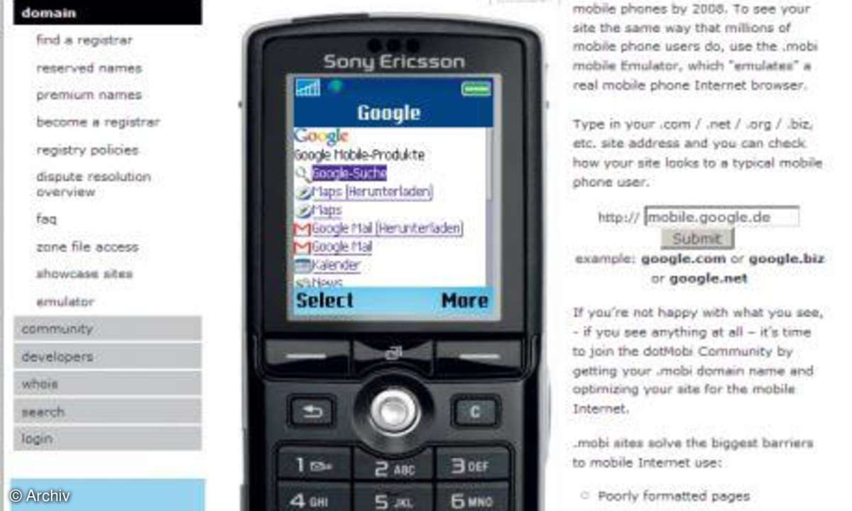 Mit dem Handy online unterwegs