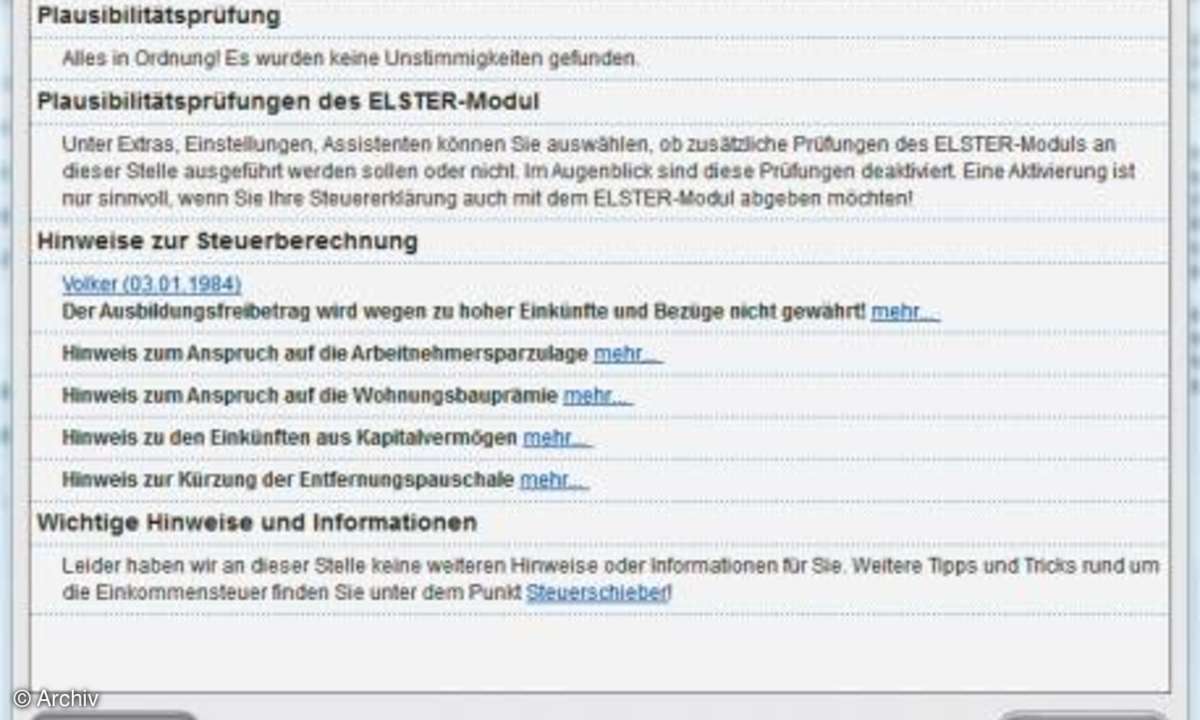 Buhl Data WISO Sparbuch 2008: Oberfläche