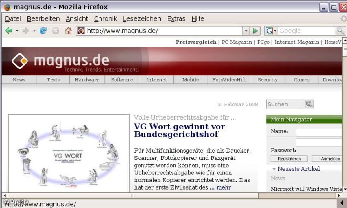 Asus Eee PC: Firefox-Browser