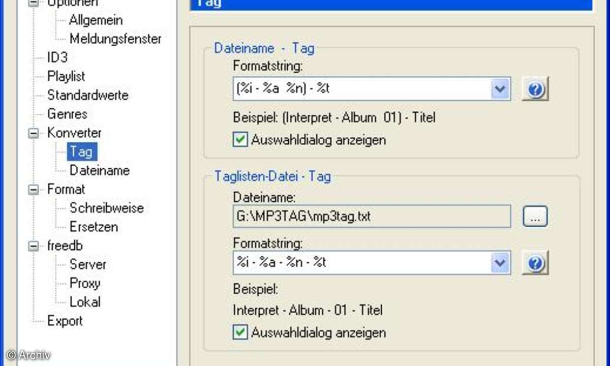 Mp3tag - Konvertierung