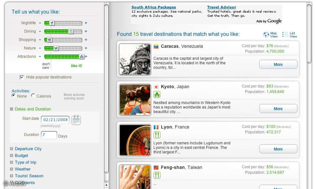 Coole Websites: Tripbase