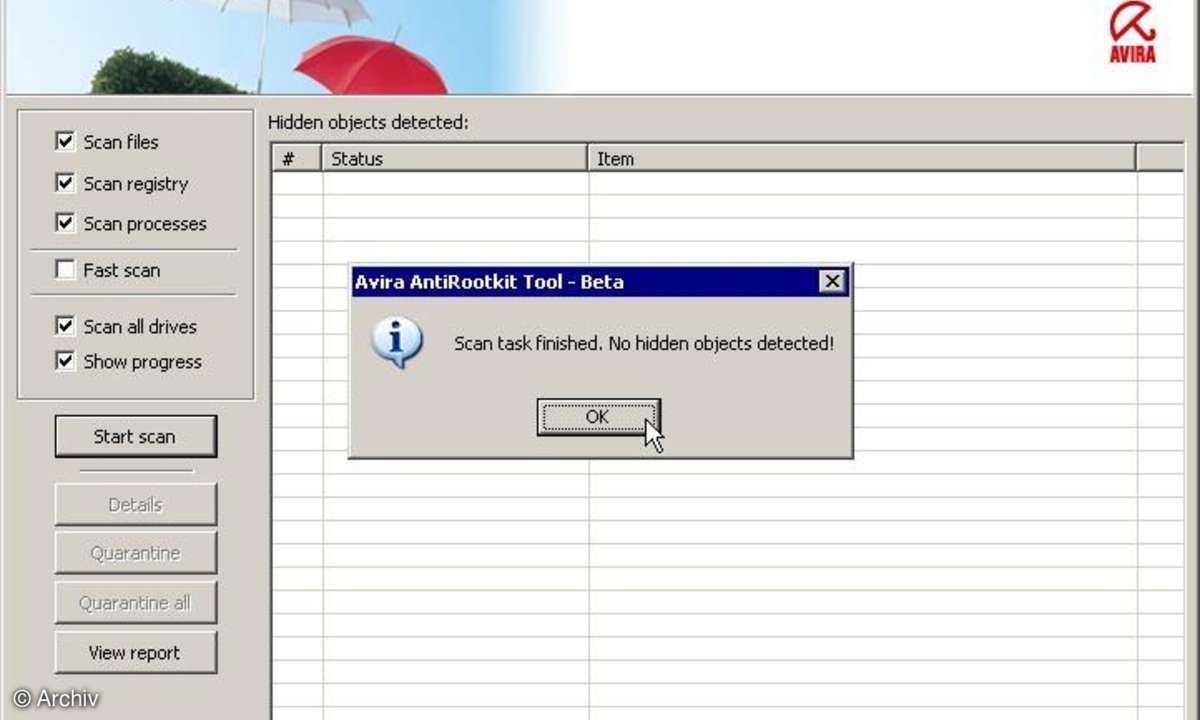 Avira AntiRootkit Tool