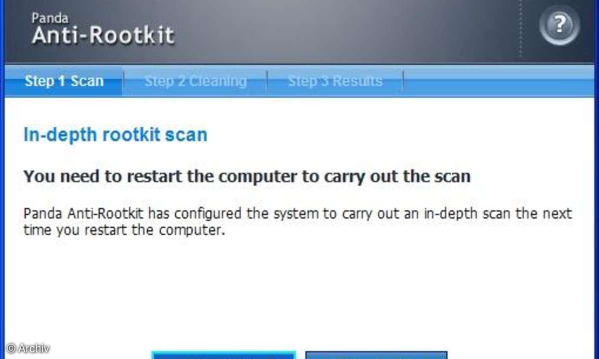 Panda AntiRootkit - Tiefenscan