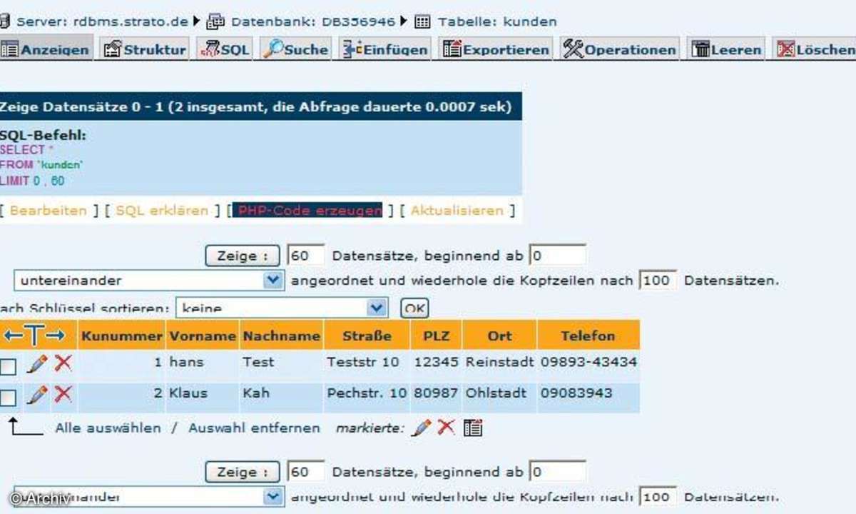 Datenbanken komfortabel im Griff