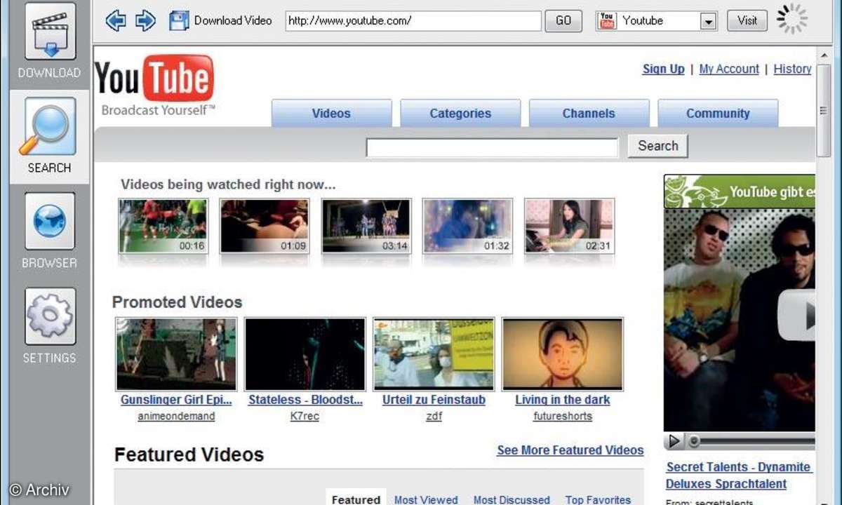 Youtube to go