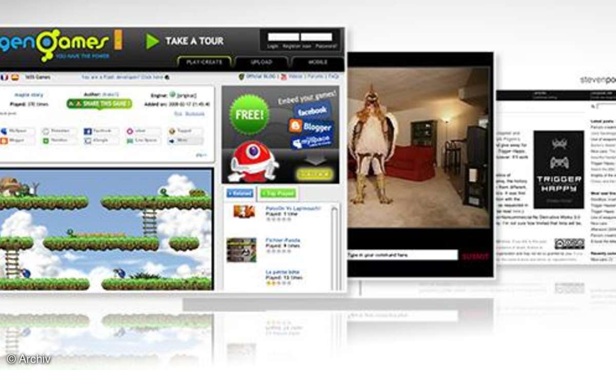 Coole Websites: ugengames, subservientchicken, stevenpoole
