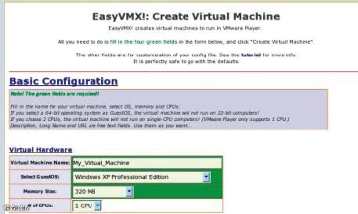 Virtualisierung: easy vmx