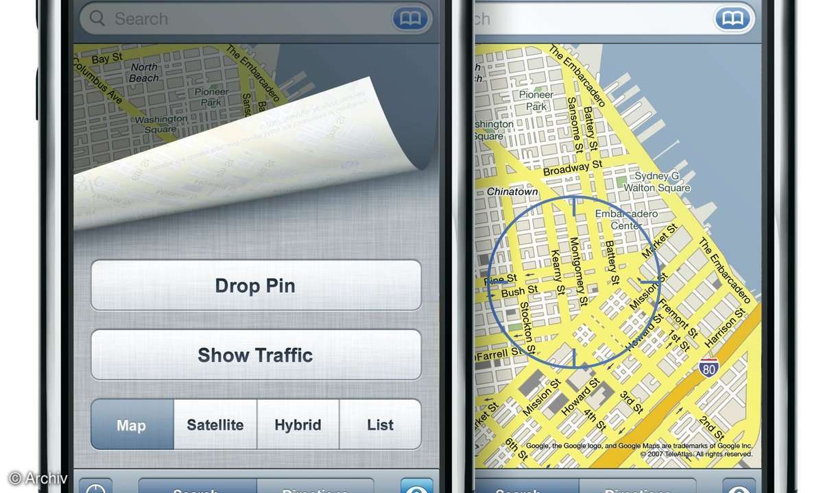 Apple iPhone mit Google Maps