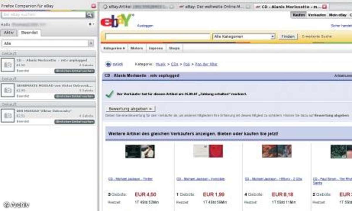 Firefox Companion für eBay