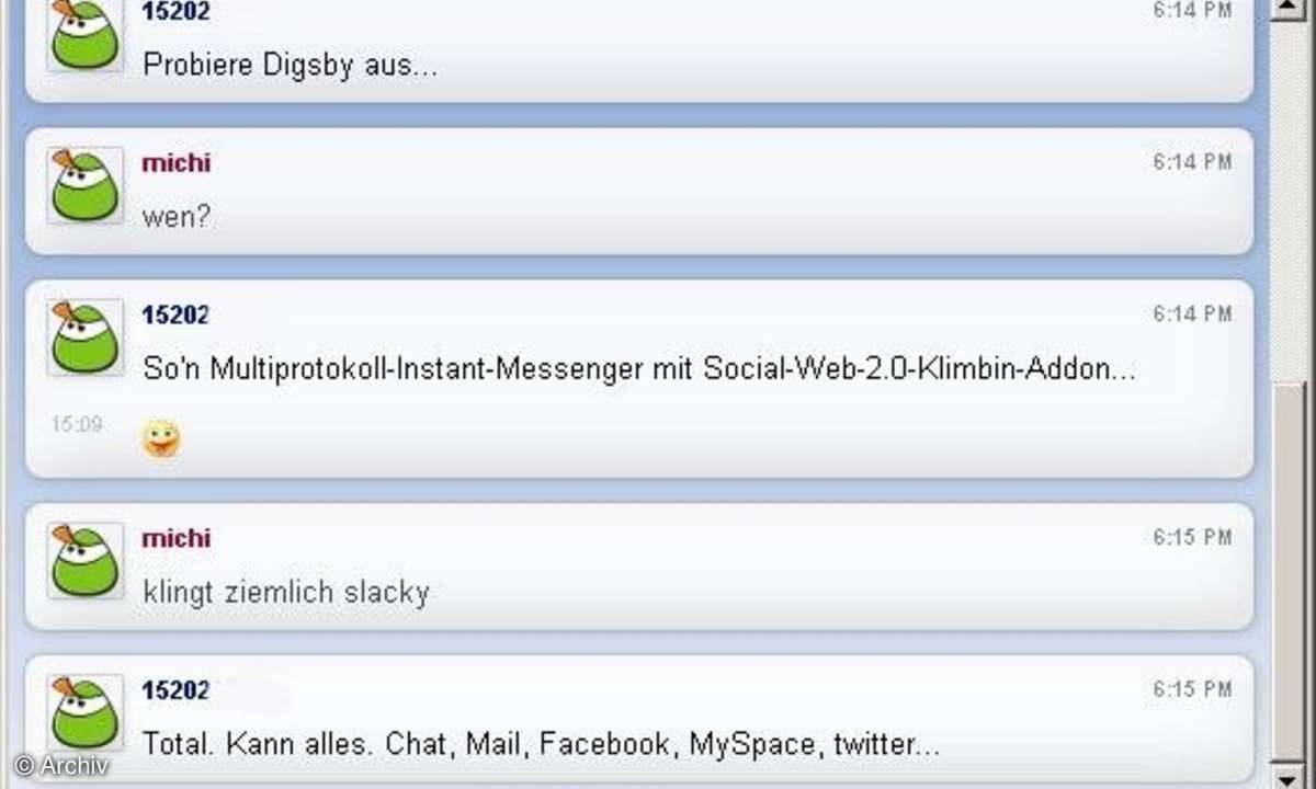 Digsby - Chat-Fenster