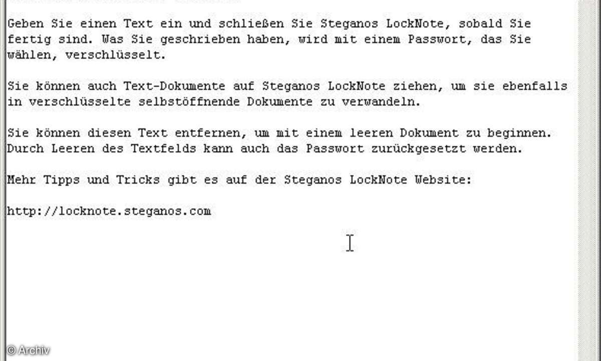 Steganos Locknote