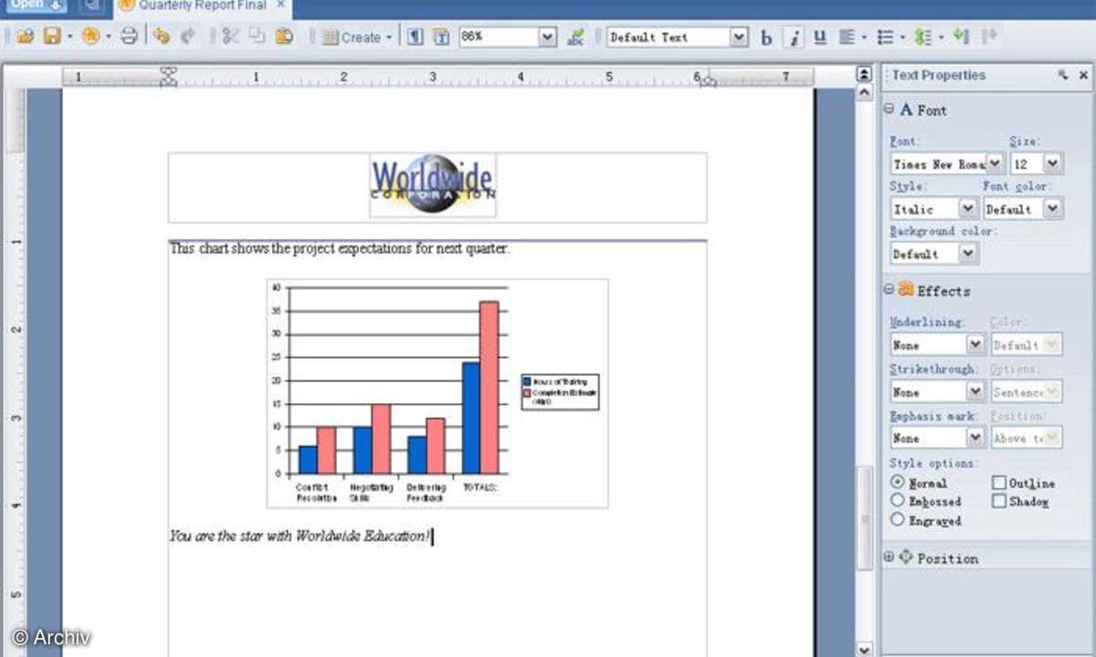 Lotus Symphony Document
