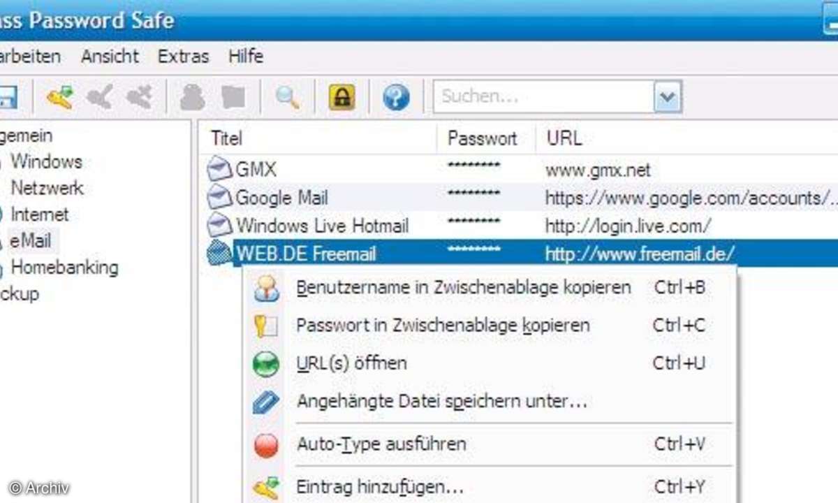 Windows-Freeware: KeePass