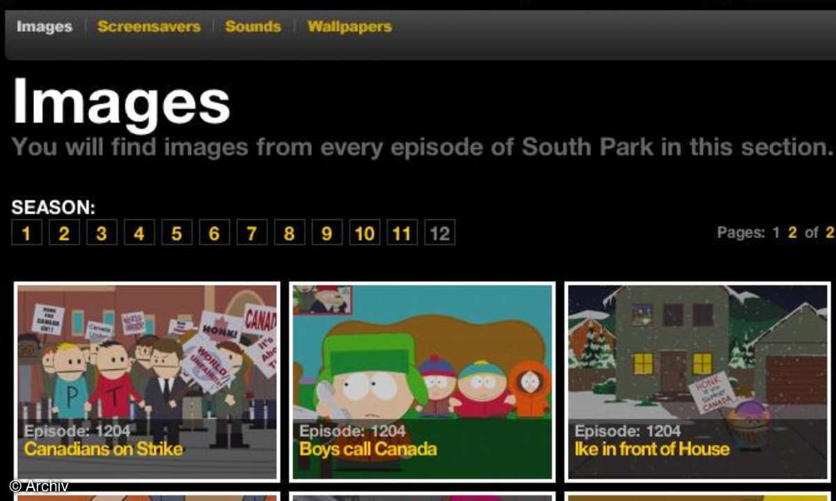 Coole Website: Southparkstudios.com
