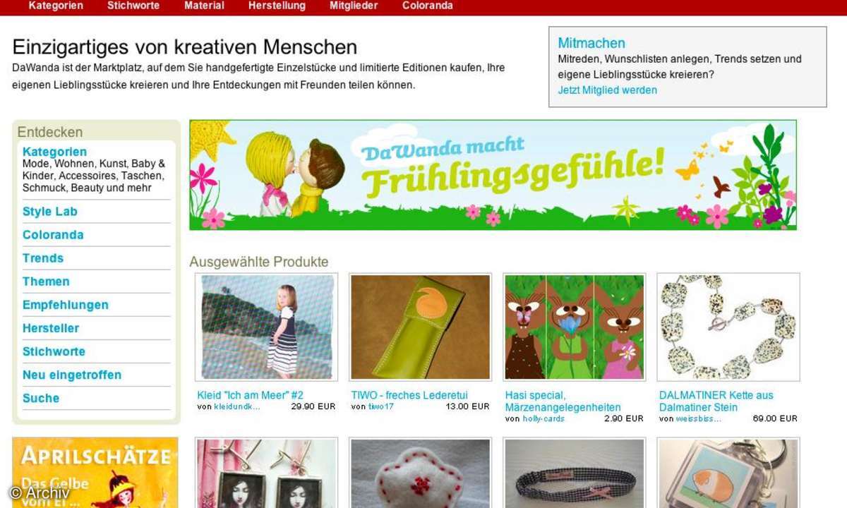 Einkaufen 3.0: Dawanda
