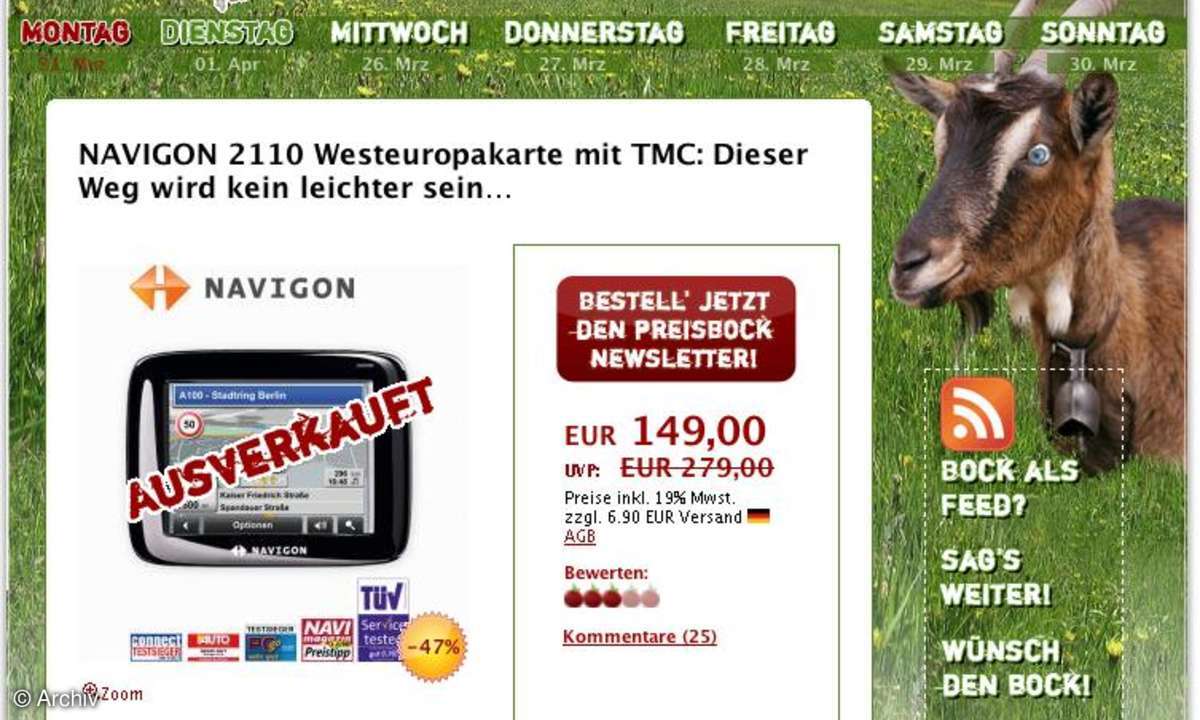 Einkaufen 3.0: Preisbock
