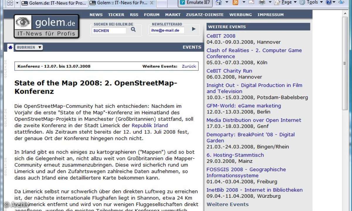 Internet Explorer 8: Beta 1 in deutscher Sprache