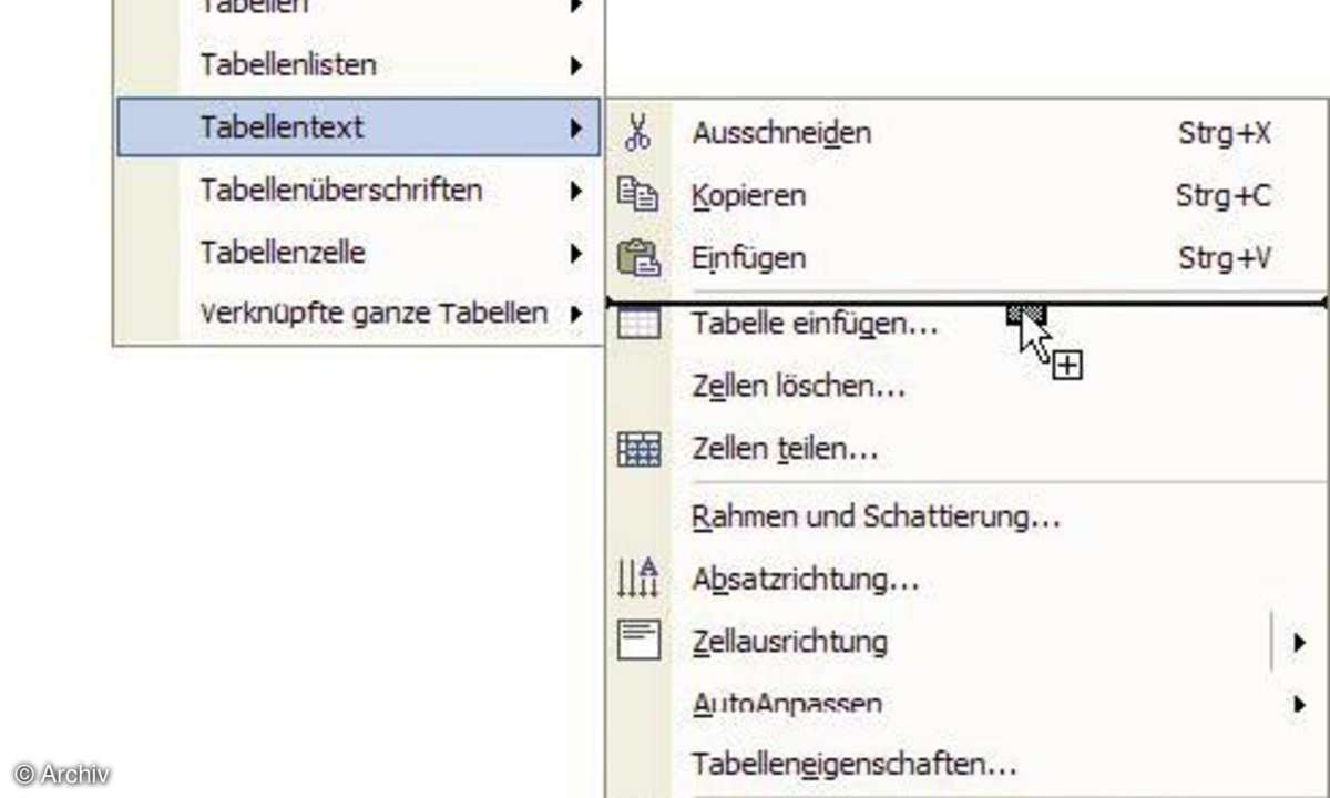 Rechnen mit Word: Formel-Menübefehl