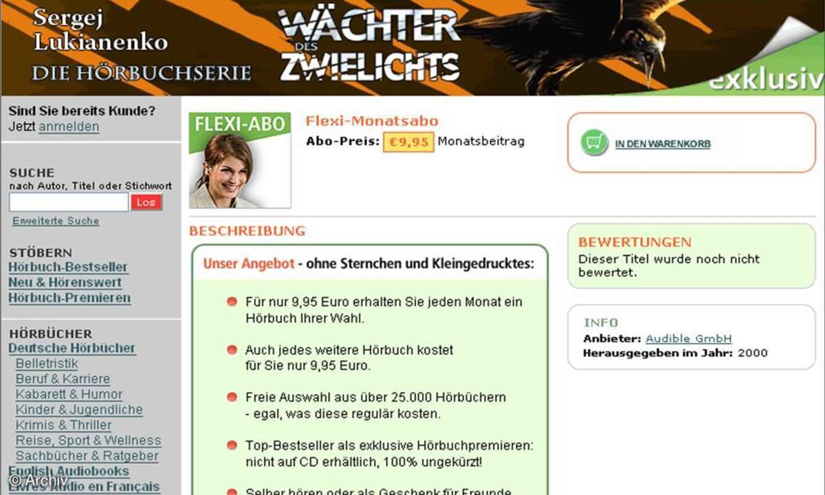 audible.de: Flexi Abo