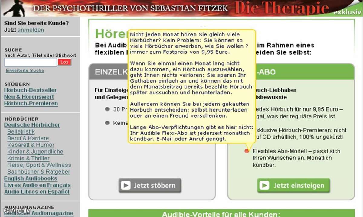 audible.de: Flexi Abo